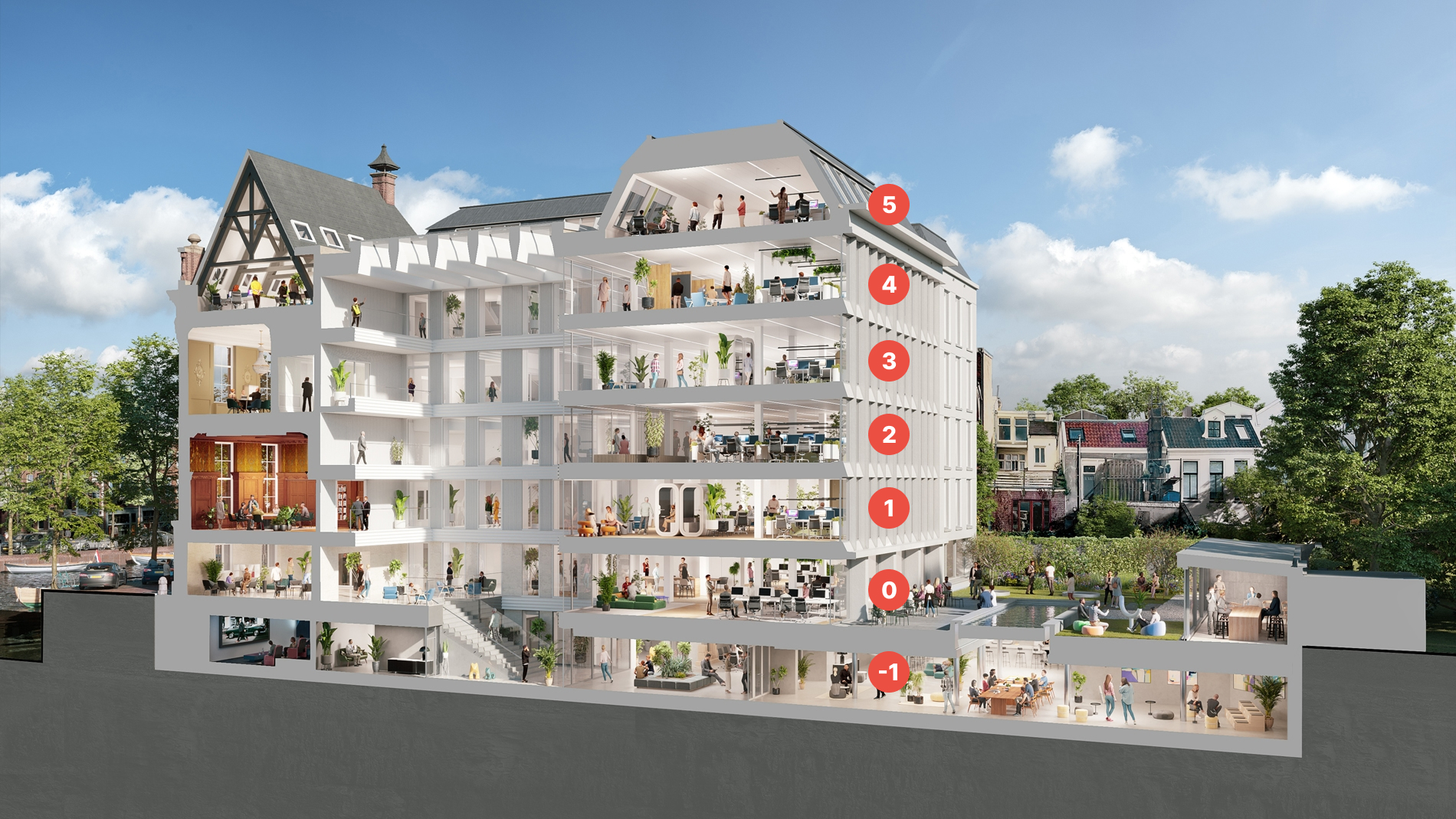 Cross-section of The Gent building